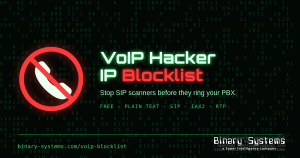 VoIP Hacker IP Blocklist from Binary Systems